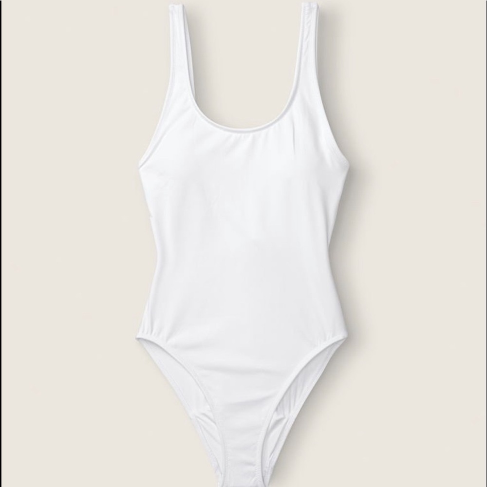 Pink swimwear scoop Neck one Piece